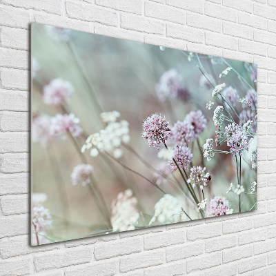 Cuadro metacrilato horizontal flores silvestres