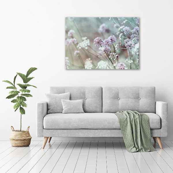 Cuadro metacrilato horizontal flores silvestres