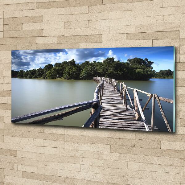 Foto en metacrilato horizontal Puente de madera