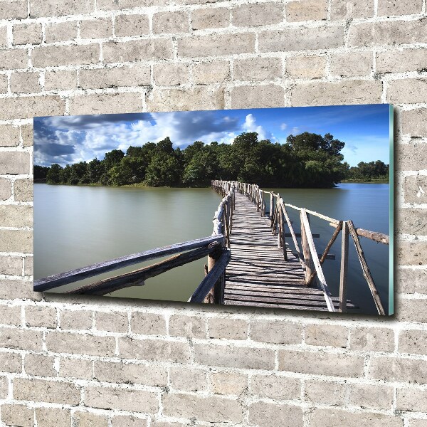 Foto en metacrilato horizontal Puente de madera