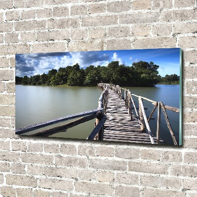 Foto en metacrilato horizontal Puente de madera