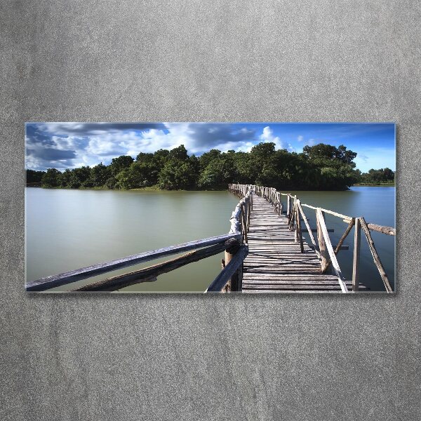 Foto en metacrilato horizontal Puente de madera