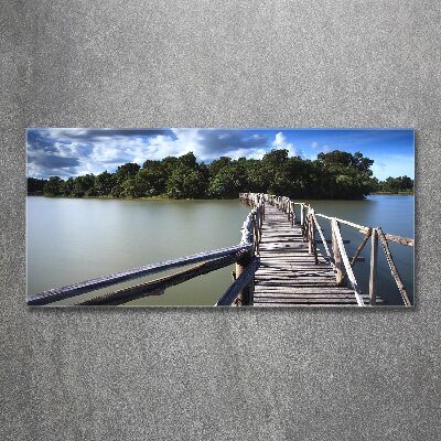Foto en metacrilato horizontal Puente de madera