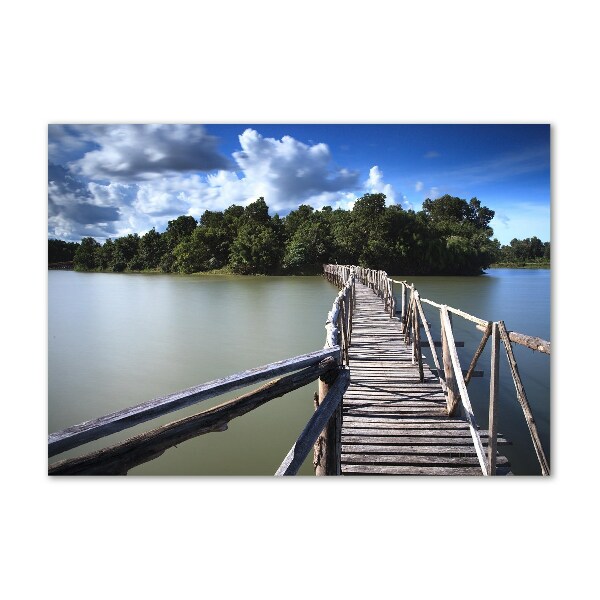 Foto en metacrilato horizontal Puente de madera