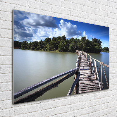 Foto en metacrilato horizontal Puente de madera