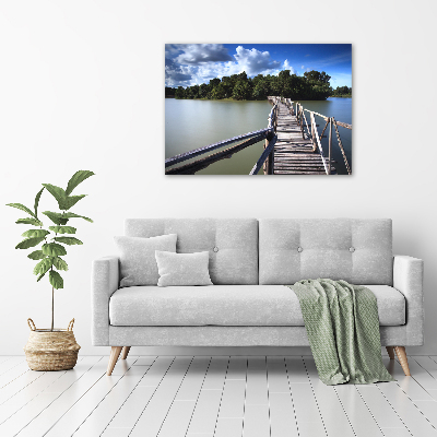 Foto en metacrilato horizontal Puente de madera