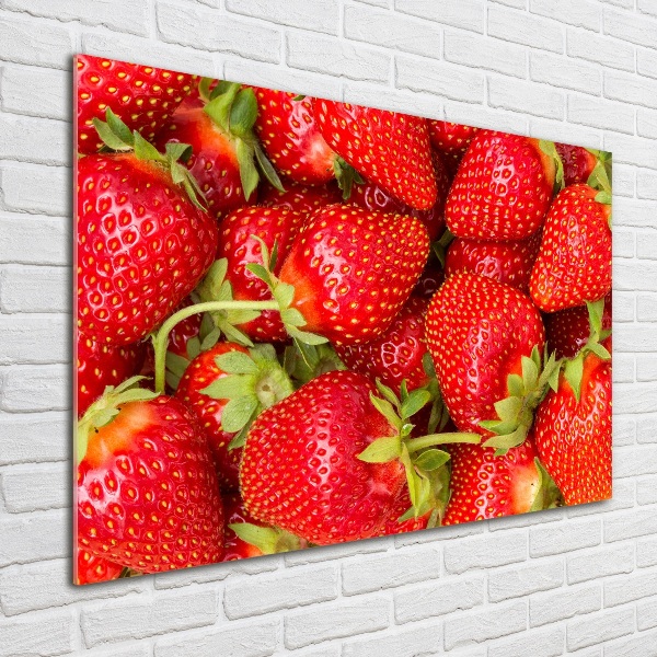 Pintura en acrílico horizontal fresas