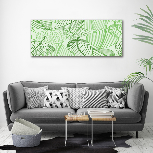 Cuadro metacrilato horizontal Patrón de hojas