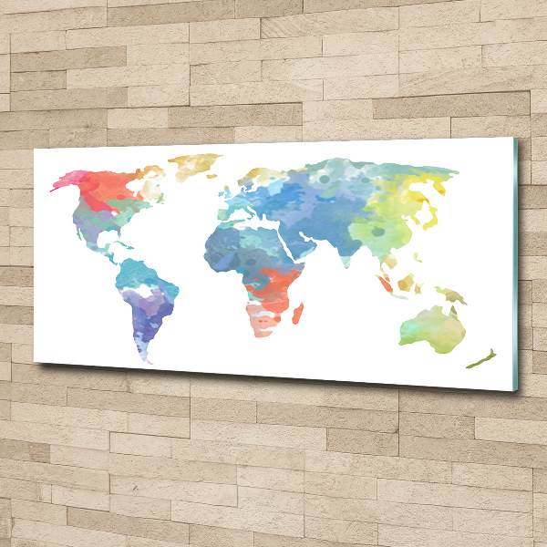 Cuadro metacrilato horizontal Mapa del mundo