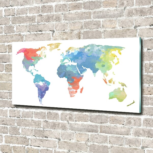 Cuadro metacrilato horizontal Mapa del mundo