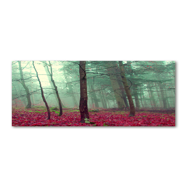 Cuadro acrílico horizontal Hojas de otoño