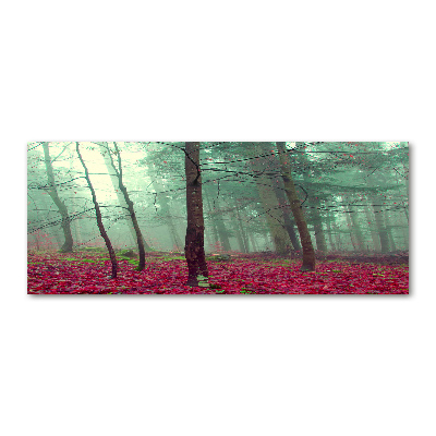Cuadro acrílico horizontal Hojas de otoño