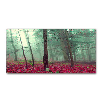 Cuadro acrílico horizontal Hojas de otoño