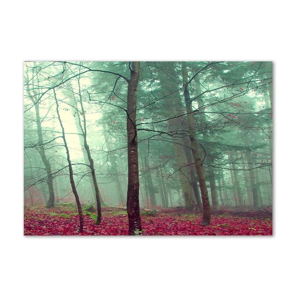 Cuadro acrílico horizontal Hojas de otoño