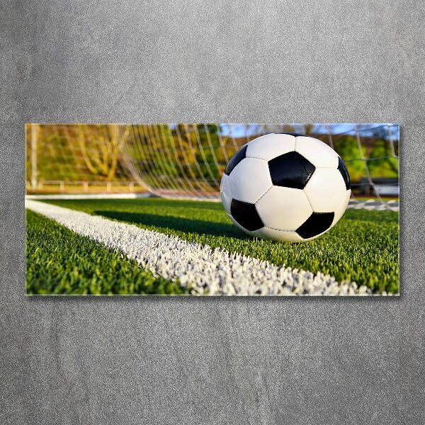 Cuadro metacrilato horizontal El balón está en la portería.