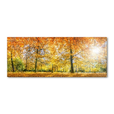 Pintura en acrílico horizontal Bosque en otoño