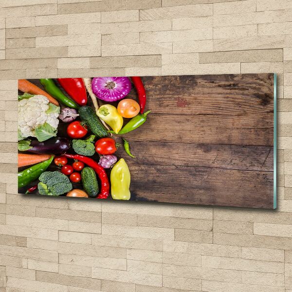 Pintura en acrílico horizontal Verduras