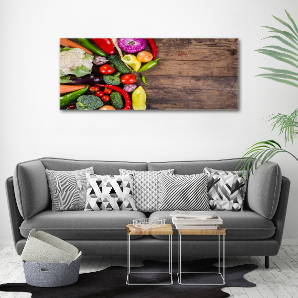 Pintura en acrílico horizontal Verduras