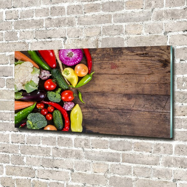 Pintura en acrílico horizontal Verduras