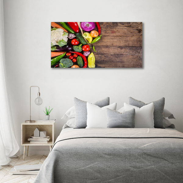 Pintura en acrílico horizontal Verduras