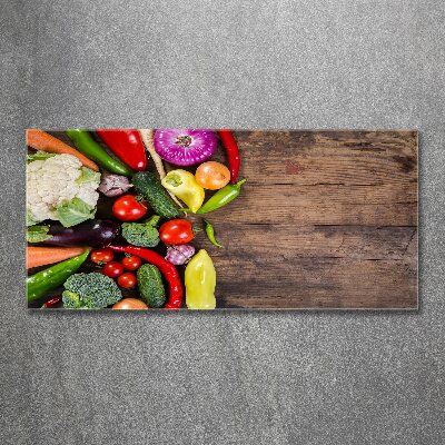 Pintura en acrílico horizontal Verduras