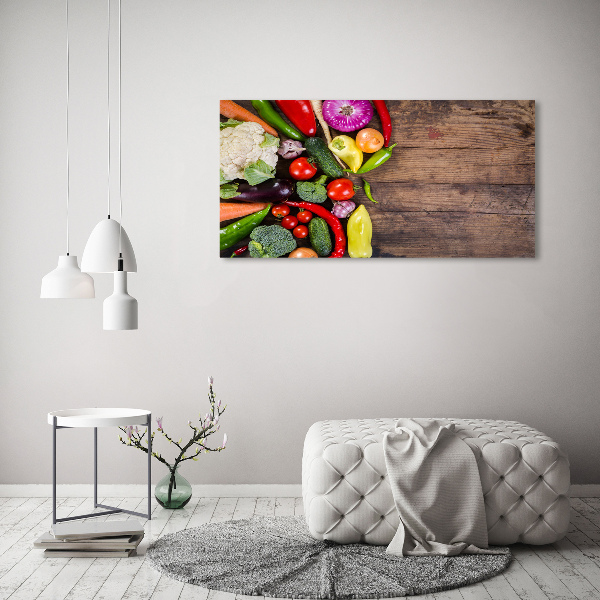 Pintura en acrílico horizontal Verduras