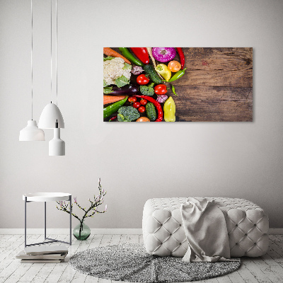 Pintura en acrílico horizontal Verduras