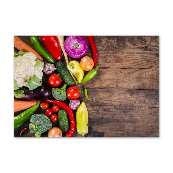 Pintura en acrílico horizontal Verduras