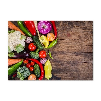 Pintura en acrílico horizontal Verduras