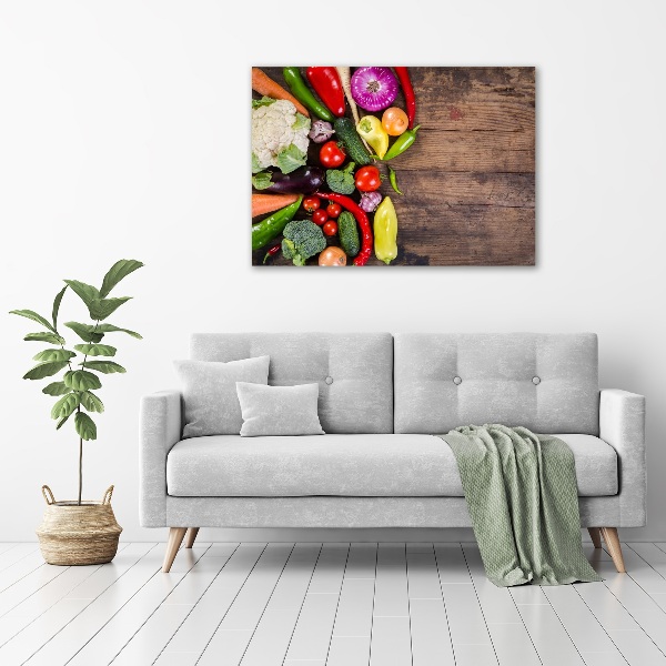 Pintura en acrílico horizontal Verduras