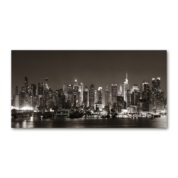 Pintura en acrílico horizontal Manhattan Nueva York