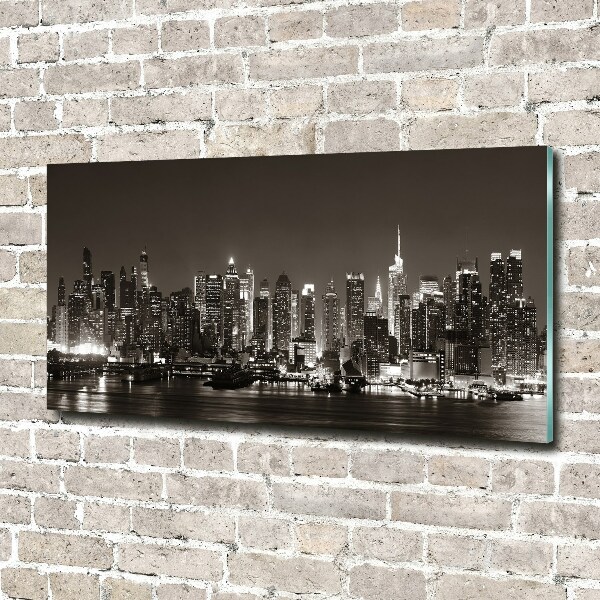 Pintura en acrílico horizontal Manhattan Nueva York