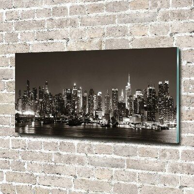 Pintura en acrílico horizontal Manhattan Nueva York