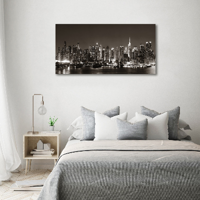 Pintura en acrílico horizontal Manhattan Nueva York