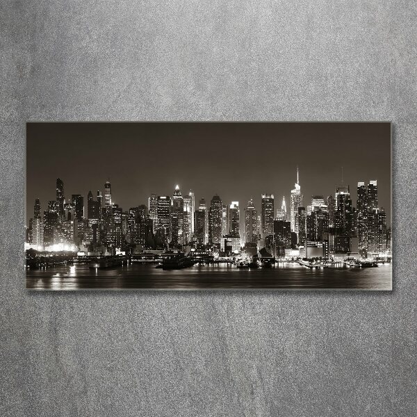 Pintura en acrílico horizontal Manhattan Nueva York