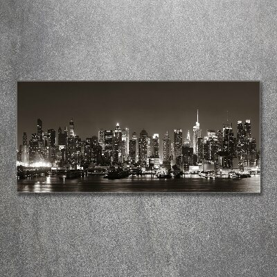 Pintura en acrílico horizontal Manhattan Nueva York
