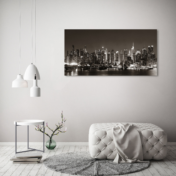 Pintura en acrílico horizontal Manhattan Nueva York