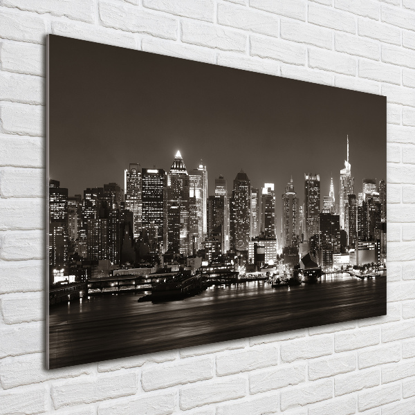 Pintura en acrílico horizontal Manhattan Nueva York