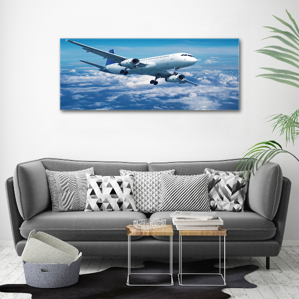 Cuadro metacrilato horizontal Un avión en las nubes