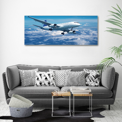 Cuadro metacrilato horizontal Un avión en las nubes