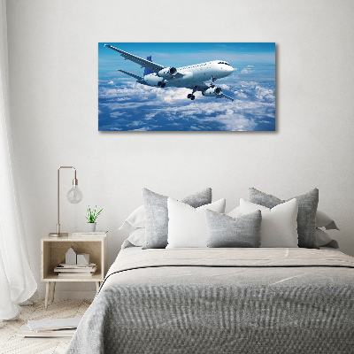 Cuadro metacrilato horizontal Un avión en las nubes