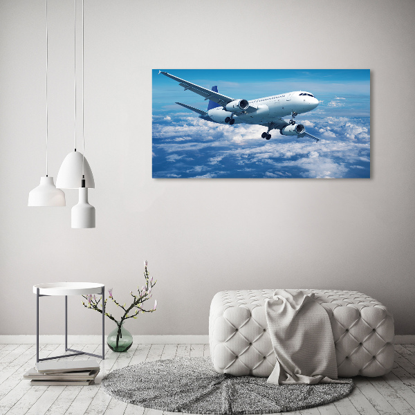 Cuadro metacrilato horizontal Un avión en las nubes
