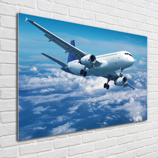 Cuadro metacrilato horizontal Un avión en las nubes