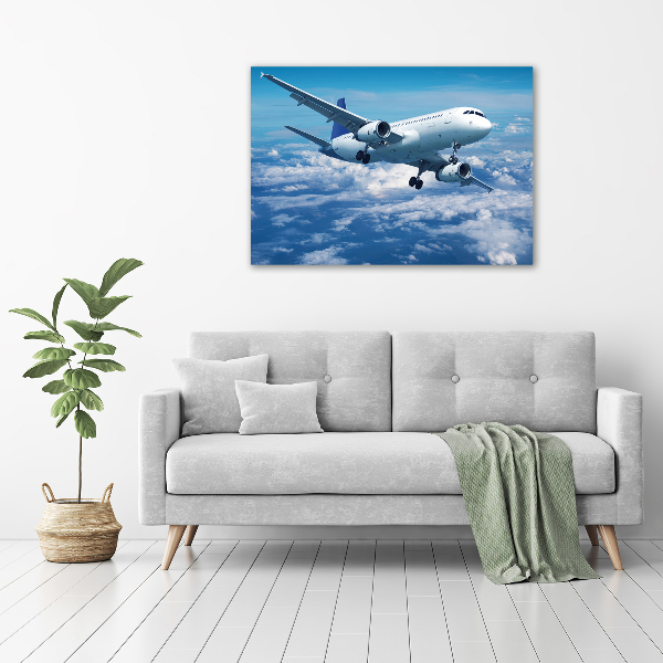 Cuadro metacrilato horizontal Un avión en las nubes
