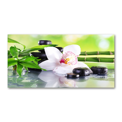 Pintura en acrílico horizontal Orquídea