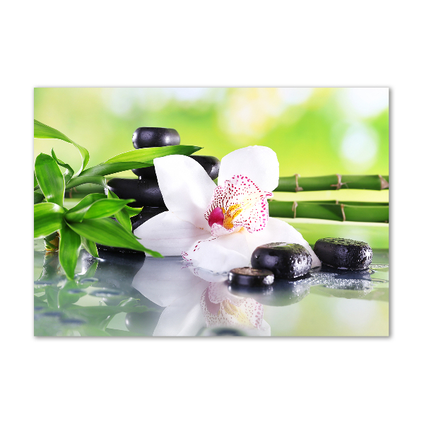 Pintura en acrílico horizontal Orquídea