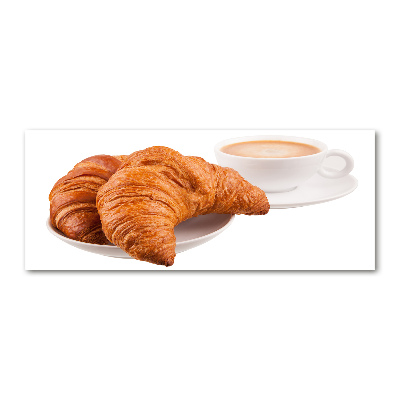 Cuadro metacrilato horizontal Croissants y café