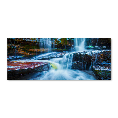 Pintura en acrílico horizontal Cascada tropical