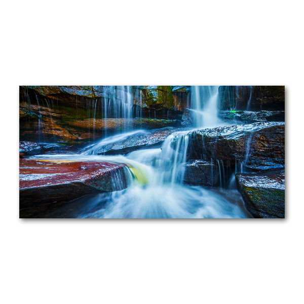Pintura en acrílico horizontal Cascada tropical