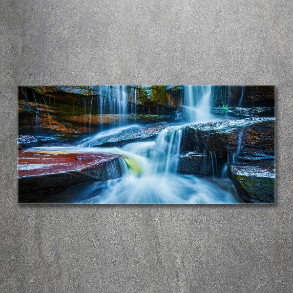 Pintura en acrílico horizontal Cascada tropical
